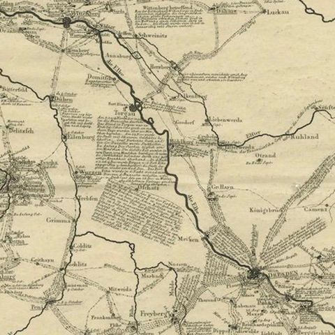 Napoleonic Wars: Germany Allied Military Campaign Map by Ausfeld, 1814, close-up 4