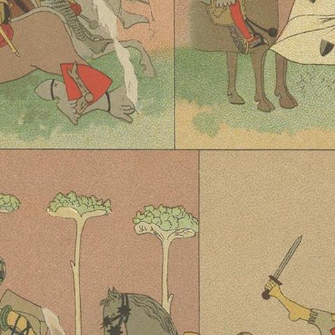 Pl. 18 Antique Print of European Battle Scene by Racinet 'circa 1880', close-up 2
