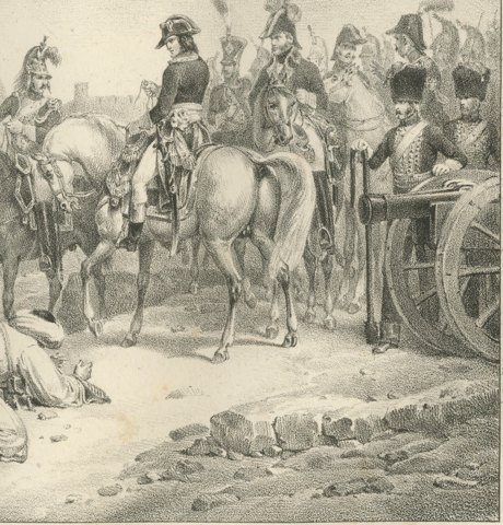 Pardon for the Rebels of Cairo, Egypt, Antique Madou Lithograph, 1827, close-up 2