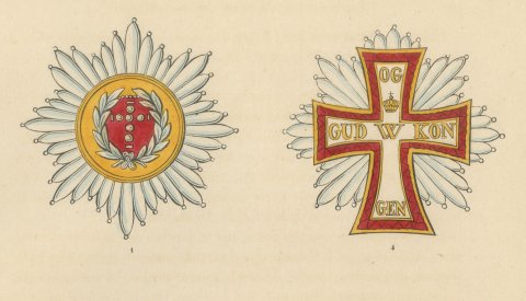 Orders of Denmark, Order of the Elephant and Dannebrog, Plate XIX, 1844, close-up 1