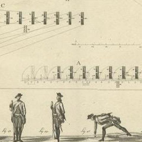 Antique Military Print of Infantry Warfare and Infantry Training, 1773, close-up 2