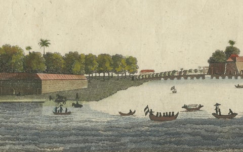 1778 View of the Dutch Fortifications and Port of Batavia, Now Jakarta, close-up 2