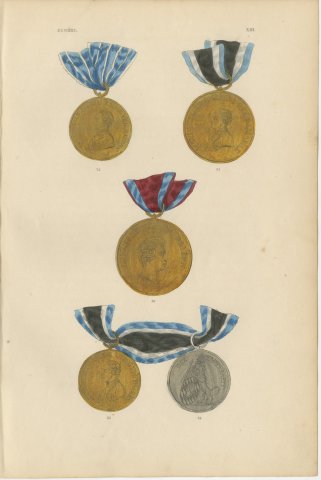 Bavarian Medals, Maximilian Joseph and Ludwig, Bravery Medal, Plate XIII, 1844, view 2