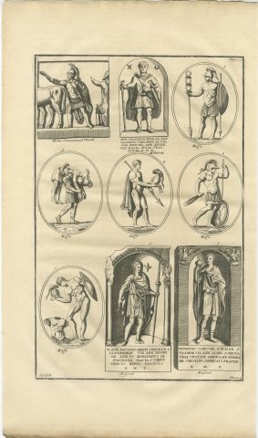 Roman Soldiers on Engraved Gems and Inscribed Tombstones, Montfaucon, 1722, view 2
