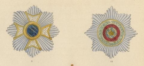 Orders of Bavaria, Military Order of Max Joseph and Civil Merit, Plate X, 1844, close-up 1