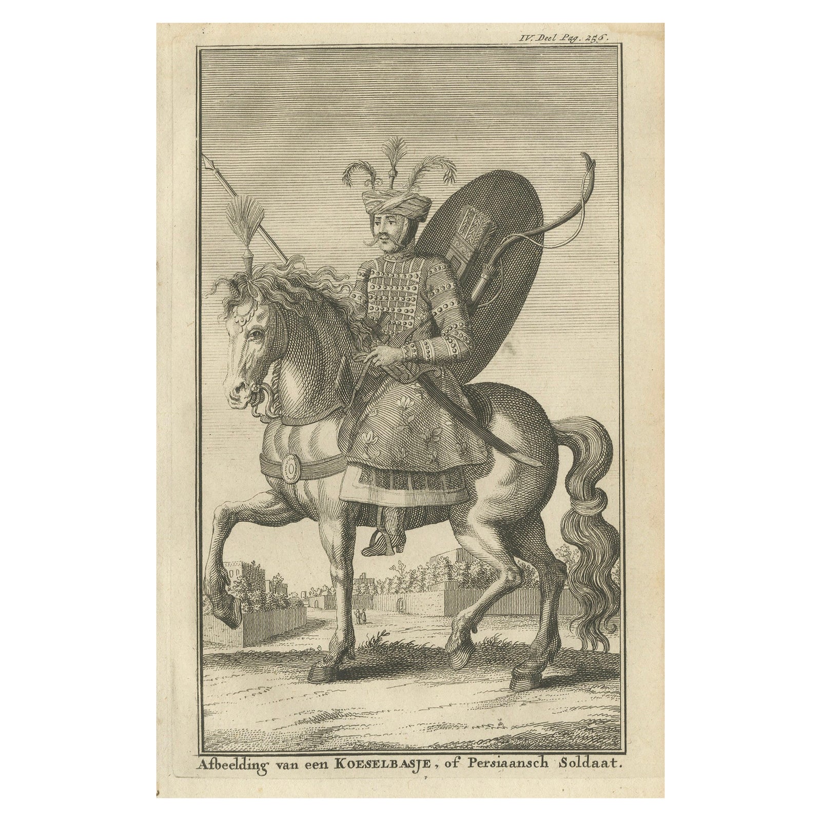 Mounted Persian Soldier, Safavid Military Costume, c.1730