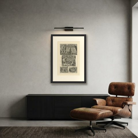 The Roman Testudo, Shield Roof Formations, Montfaucon Engraving, 1722, shown framed in a room