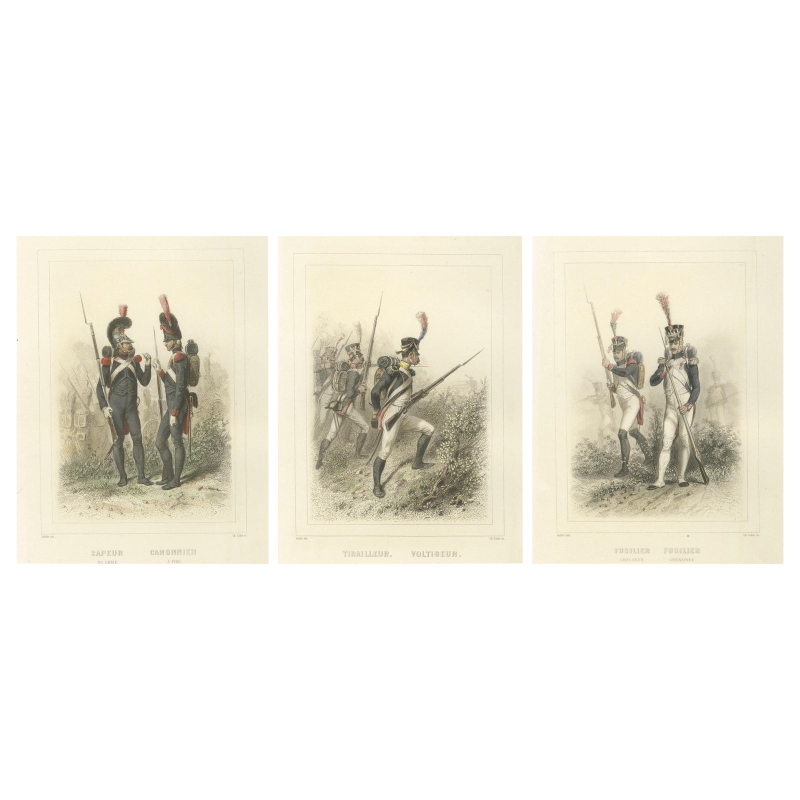 Napoleonic Infantry Soldiers, Sapper, Cannoneer, Voltigeur, Fusilier, 1859