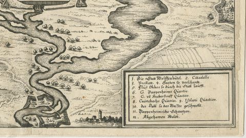 Siege of Wolfenbüttel, 1627, Merian Theatrum Europaeum Engraving, c.1635, close-up 2