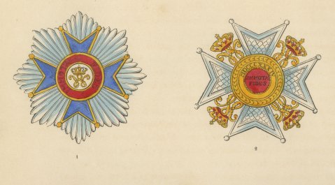 Orders of Brunswick, Order of Henry the Lion Insignia, Plate XVII, 1844, close-up 1