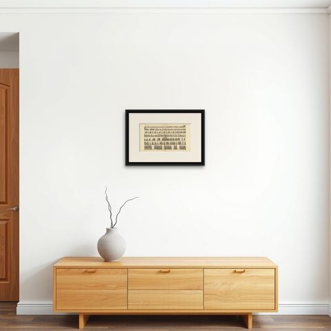 Pl. 149 Antique Print of Holland Military Parade by Racinet, 'circa 1880', shown framed on a wall
