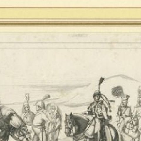 Antique Print of the Swedish Cavalry, c.1870, close-up 1