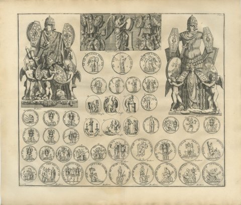 Roman Trophies and Victory Coins with Trajan's Column Victory, 1722, view 2
