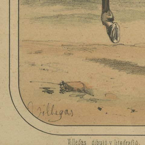 Spanish Cavalry Lithograph by José Rubio y Villegas: Sabre Officers, 1861, close-up 6