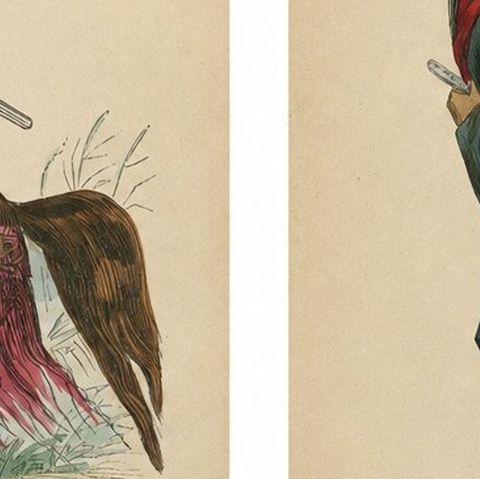 Japanese Military Costume Prints, Samurai General & Infantry Musicians, 1852, close-up 2