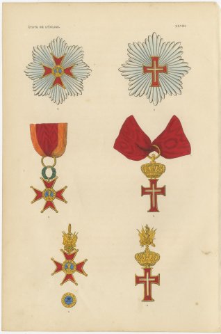 Papal States, Order of Saint Gregory the Great, Plate XXVIII, 1844, view 2
