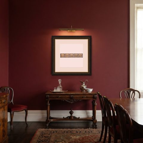 Classical Warfare & Naval Battles, Set of 5 Antique Engravings, France c.1720, shown framed in a room