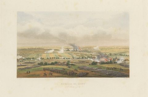 Antique Print of the Battle of Ligny 'circa 1860', view 2