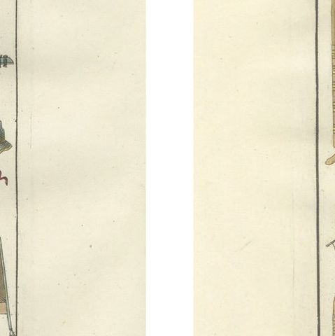 Hand-Colored Engravings of Chinese Military Equipment, Circa 1815, close-up 1
