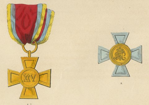 Orders of Mecklenburg, Medals and Service Crosses, Plate XLVIII, 1844, close-up 3