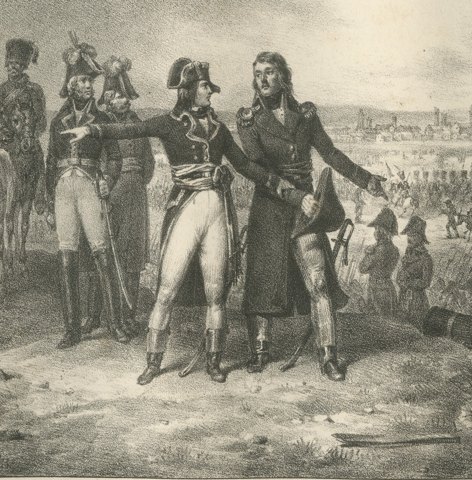 Raising the Siege of Mantua, Berthier, Antique Madou Lithograph, 1827, close-up 3
