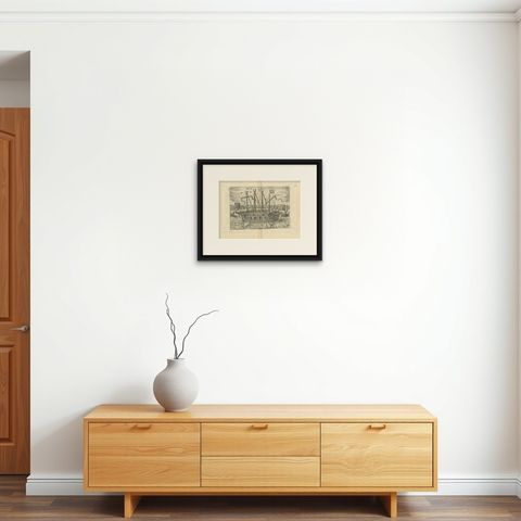 Fin de la Guerre: The Behemoth of the Siege of Antwerp, 1585, shown framed on a wall