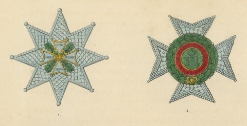 Orders of the Netherlands, Military William Order, Plate LII, 1844, close-up 1