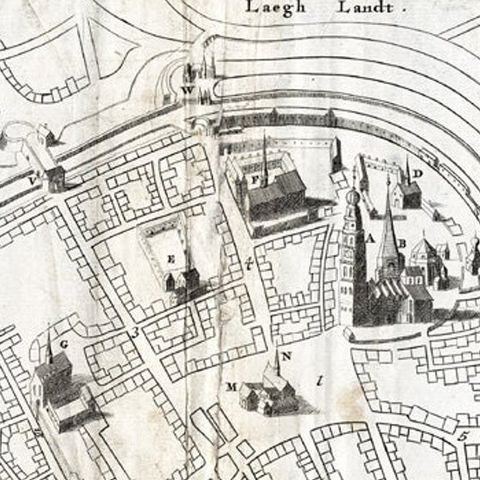 Antique Map of the Siege of Groningen by Le Clerc, 1730, close-up 1