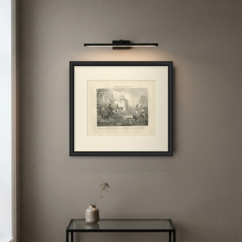 Revolt of Cairo, Bonaparte Ends the Uprising, Antique Madou Lithograph, 1827, shown framed on a wall