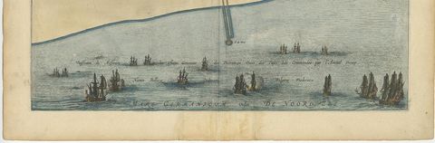 Antique Plan of Fort Mardyck Mardijk, France by S. Beaulieu, 1649, view 5