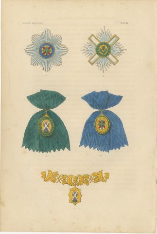 Great Britain, Orders of the Thistle and Saint Patrick, Plate XXXIII, 1844, view 2