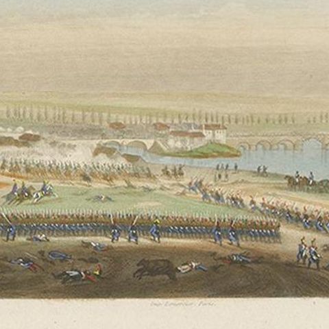 Antique Print of the Battle of Montereau 'circa 1860', close-up 1