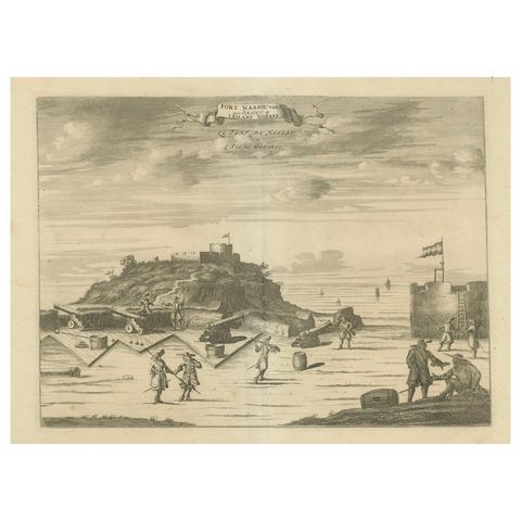 Fort Nassau on the Island of Goree, Dutch Colonial Engraving, c.1700