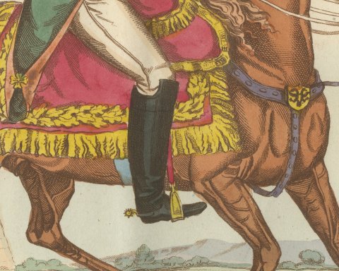 Tsar Alexander I with Telescope Before a Double Eagle Flag, 1815, close-up 2
