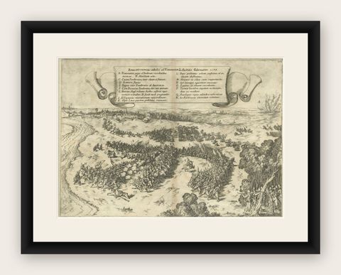 Clash at Rijmenam Engraved: A Turning Point in the Eighty Years' War, 1632, shown framed