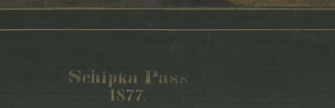 Shipka Pass in the Russo-Turkish War, Hand Colored Lithograph, circa 1877, close-up 4