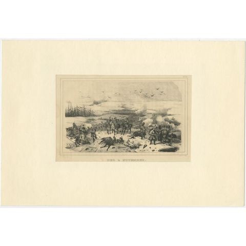 Antique Print of Napoleon Wars of the Battle of 4 November 1812, 1845, view 2