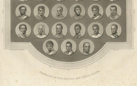 Portraits of the British and Allied Commanders at the Battle of Waterloo, 1815, close-up 1