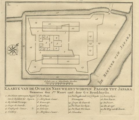 Antique Print of Fortresses in Java by Valentijn, 1726, view 4