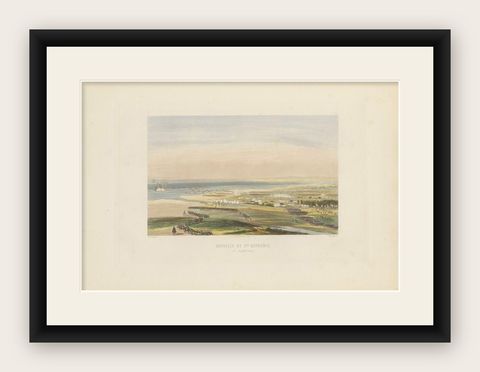 Antique Print of the Battle of Maida, 'circa 1860', shown framed