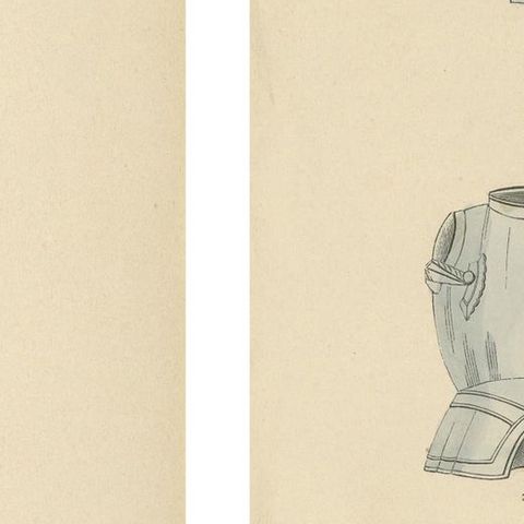 Armaments of Yore: A Study of Medieval Helmets and Armor, 1845, close-up 3