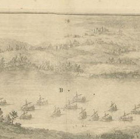 Antique Roman Battle Print of Ptolemy's Camp by Duncan, c.1753, close-up 1