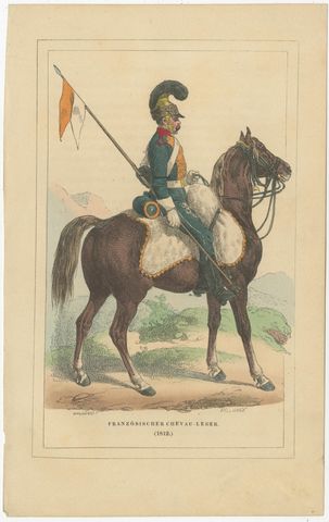 Set of 3 Antique Prints of Various Soldiers by Weber, '1843', view 2