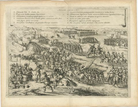 The Aftermath of Battle for Oudenaarde in the Eighty Years' War Engraved in 1632, view 2