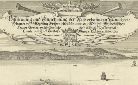 Prince Henry's Naval and Land Battle during the Seven Years' War Engraved, 1667, close-up 6