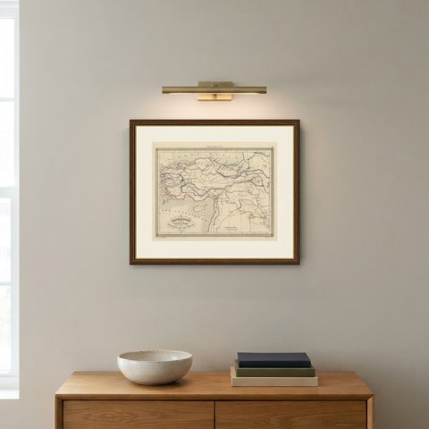Antique Map of the March of the Ten Thousand, Xenophon Anabasis, circa 1845, shown framed on a wall