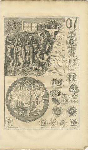 Roman Shields, Ancilia and Military Coins with Trajan's Column Relief, 1722, view 2