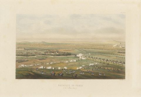 Antique Print of the Battle of Paris, circa 1860, view 2