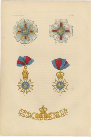 Great Britain, St Michael and St George Order, Plate XXXV, Wood Engraving, 1844, view 2