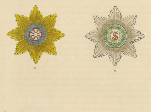 Orders of Russia, White Eagle and Saint Stanislaus Insignia, Plate LXVII, 1844, close-up 1
